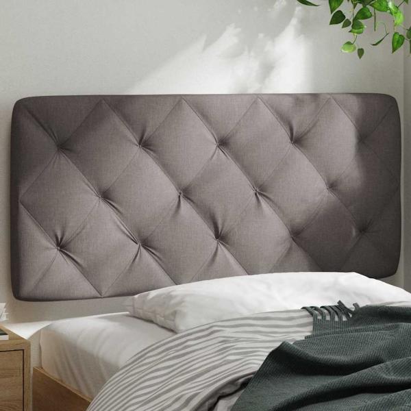 Kopfteil-Kissen Taupe 100 cm Stoff