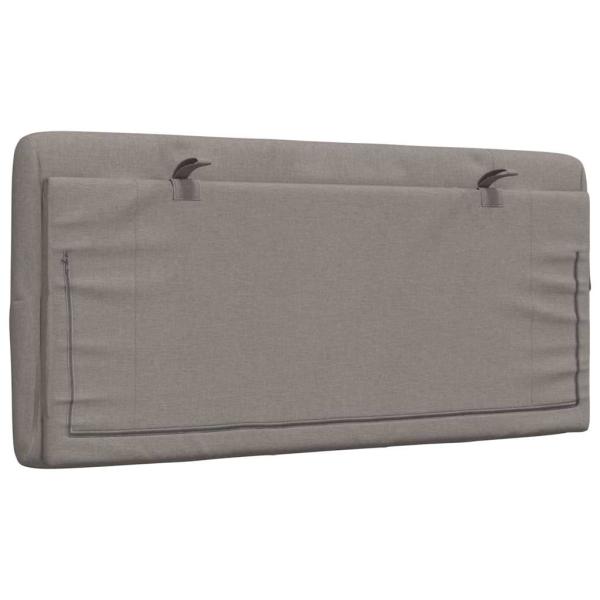 Kopfteil-Kissen Taupe 100 cm Stoff