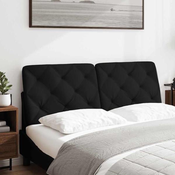 Kopfteil-Kissen Schwarz 120 cm Stoff