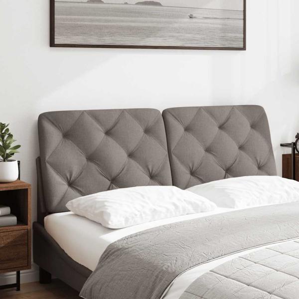 Kopfteil-Kissen Taupe 120 cm Stoff