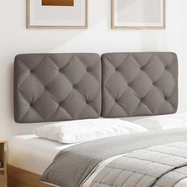 Kopfteil-Kissen Taupe 120 cm Stoff