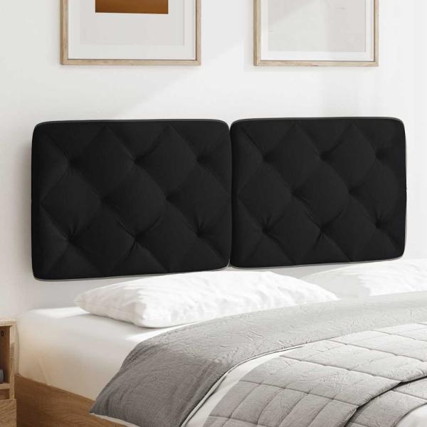 Kopfteil-Kissen Schwarz 140 cm Stoff