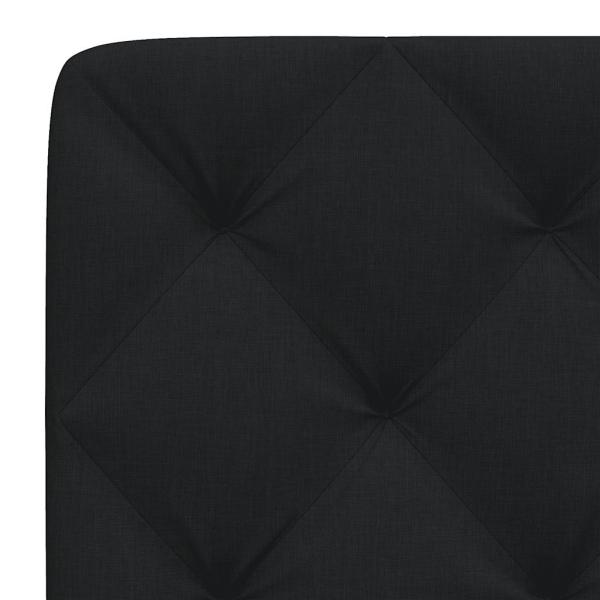Kopfteil-Kissen Schwarz 140 cm Stoff