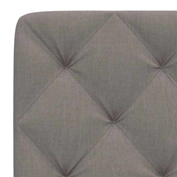 Kopfteil-Kissen Taupe 140 cm Stoff
