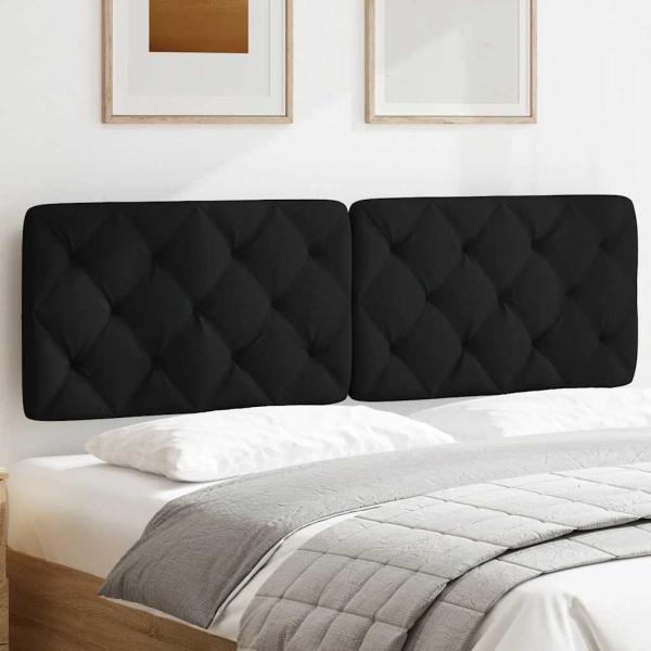 Kopfteil-Kissen Schwarz 160 cm Stoff