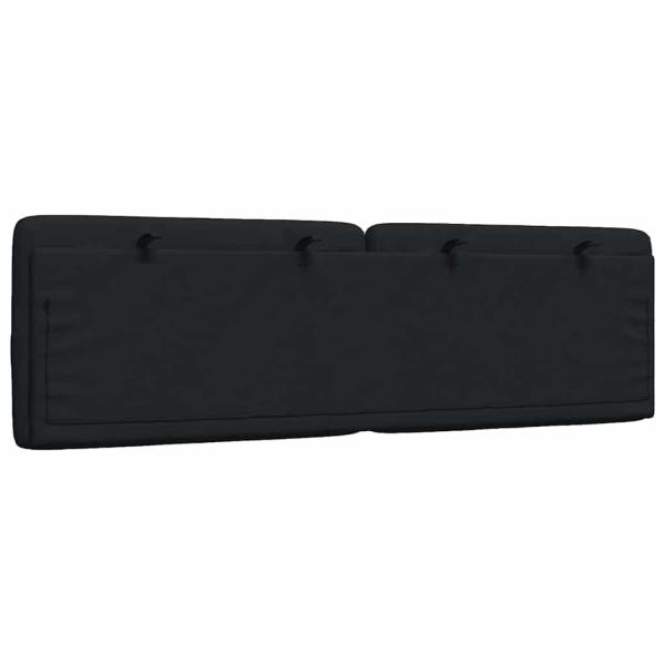 Kopfteil-Kissen Schwarz 160 cm Stoff