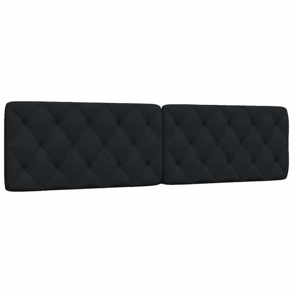 ARDEBO.de - Kopfteil-Kissen Schwarz 200 cm Stoff
