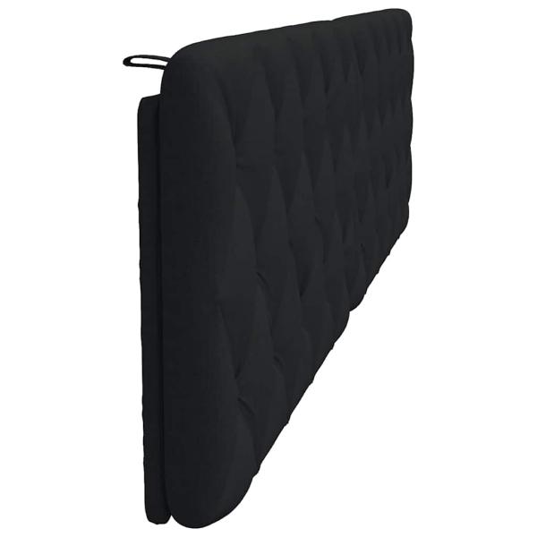 Kopfteil-Kissen Schwarz 200 cm Stoff