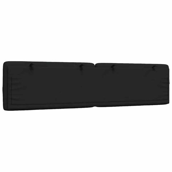 Kopfteil-Kissen Schwarz 200 cm Stoff