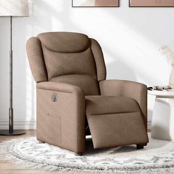 Relaxsessel Elektrisch Braun Stoff