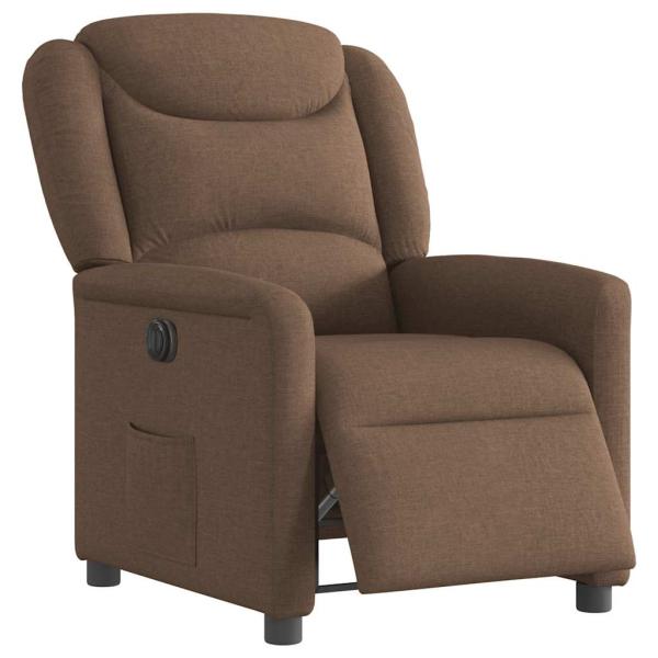 Relaxsessel Elektrisch Braun Stoff