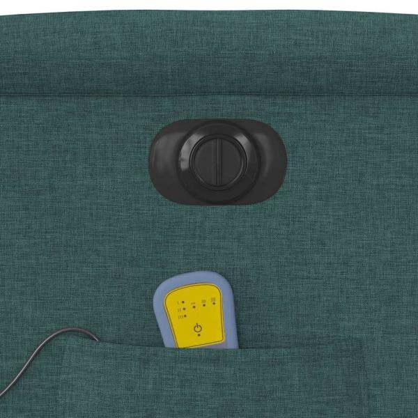 Massagesessel Elektrisch Dunkelgrün Stoff