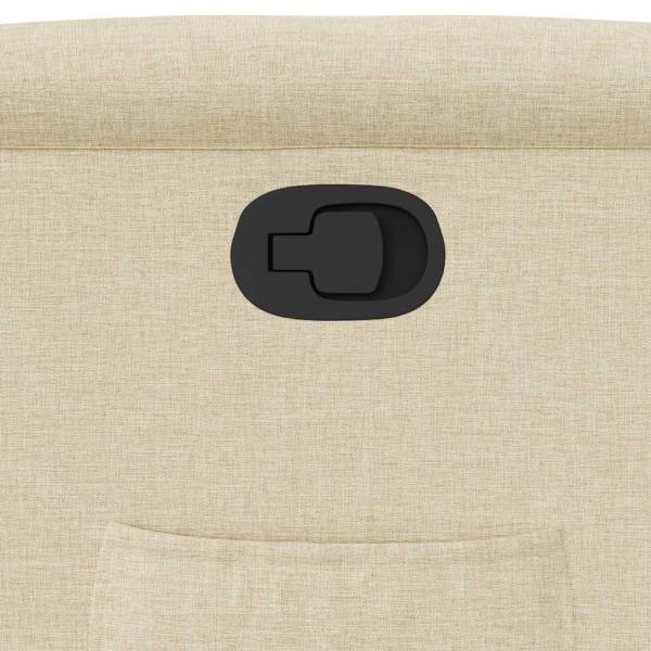 Relaxsessel mit Aufstehhilfe Creme Stoff