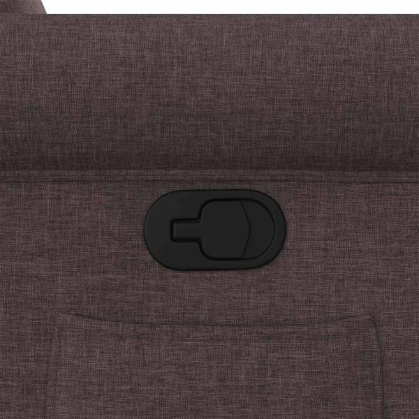 Relaxsessel mit Aufstehhilfe Dunkelbraun Stoff