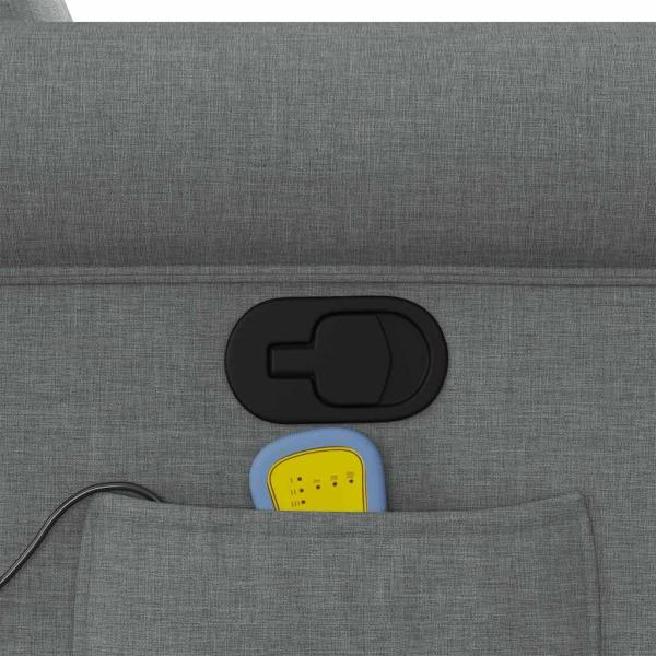 Massagesessel mit Aufstehhilfe Dunkelgrau Stoff