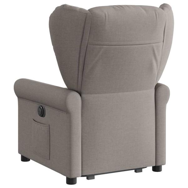 Relaxsessel mit Aufstehhilfe Elektrisch Taupe Stoff