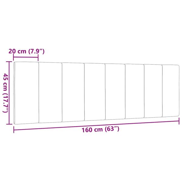 Kopfteil-Kissen Dunkelgrau 160 cm Stoff