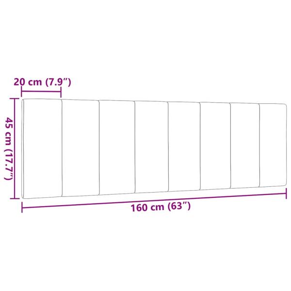 Kopfteil-Kissen Dunkelbraun 160 cm Stoff
