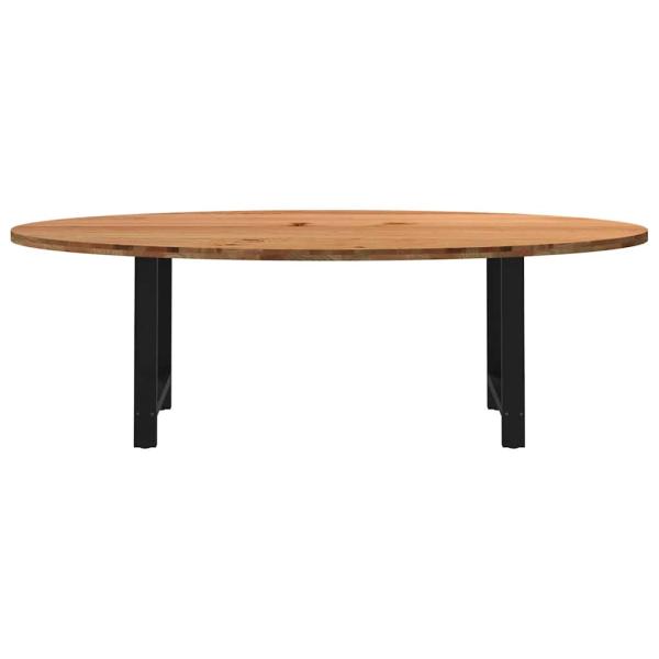 Esstisch mit Baumkanten 180x120x74 cm Massivholz Eiche