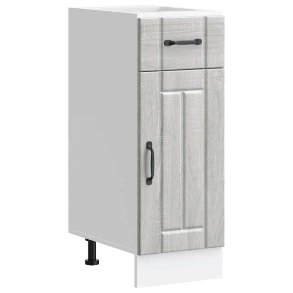ARDEBO.de - Küchen-Unterschrank Lucca Grau Sonoma Holzwerkstoff
