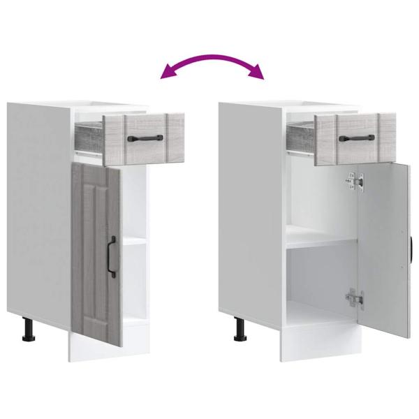 Küchen-Unterschrank Lucca Grau Sonoma Holzwerkstoff