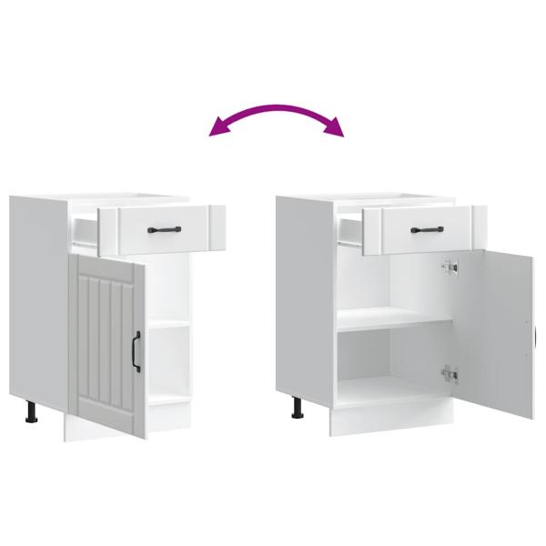 Küchen-Unterschrank Lucca Weiß Holzwerkstoff