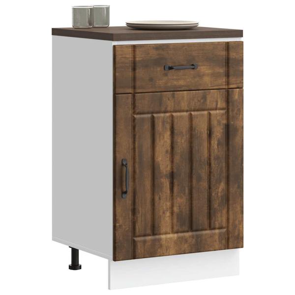 ARDEBO.de - Küchen-Unterschrank Lucca Räuchereiche Holzwerkstoff