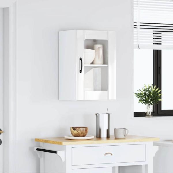 Küchen-Hängeschrank mit Glastür Lucca Hochglanz-Weiß
