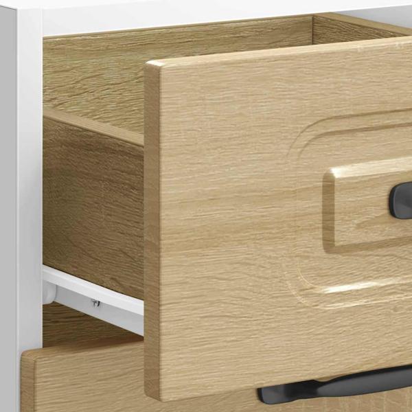 Küchenunterschrank Kalmar Hochglanz-Weiß Holzwerkstoff