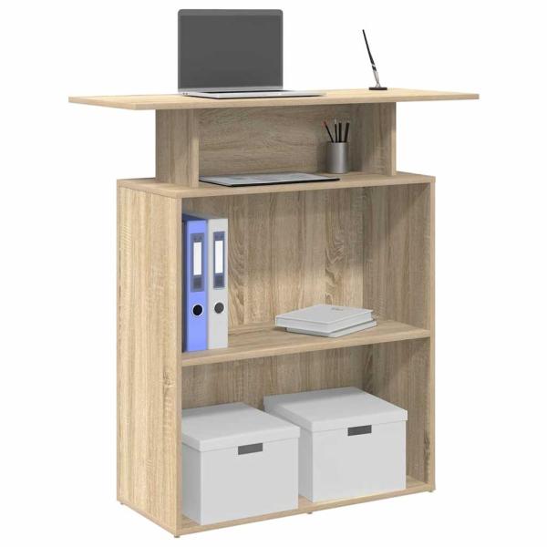 ARDEBO.de - Empfangstheke Sonoma-Eiche 100x40x104 cm Holzwerkstoff
