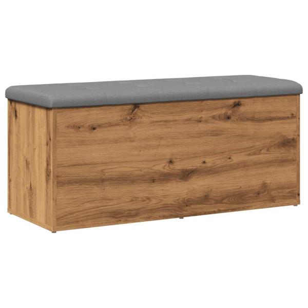 Sitzbank mit Stauraum Artisan-Eiche 102x42x45 cm Holzwerkstoff