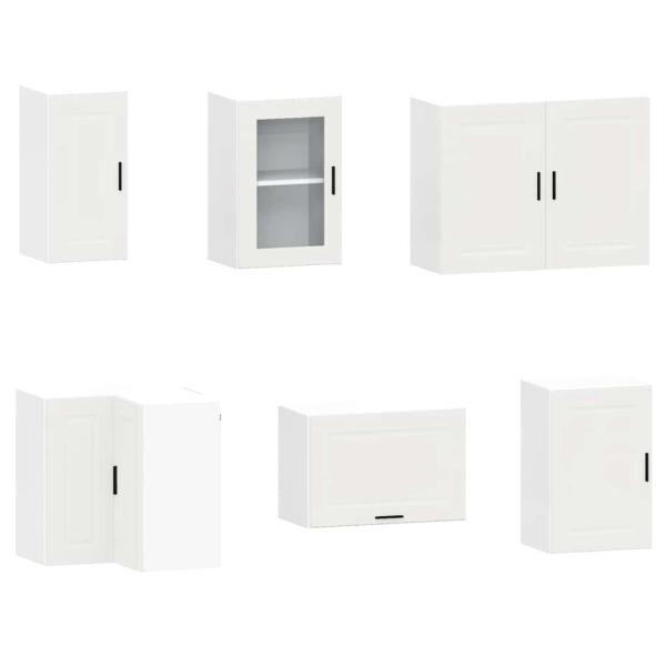 ARDEBO.de - 11-tlg. Küchenschrank-Set Porto Weiß Holzwerkstoff
