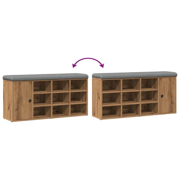 Schuhbank Artisan-Eiche 102x32x50 cm Holzwerkstoff