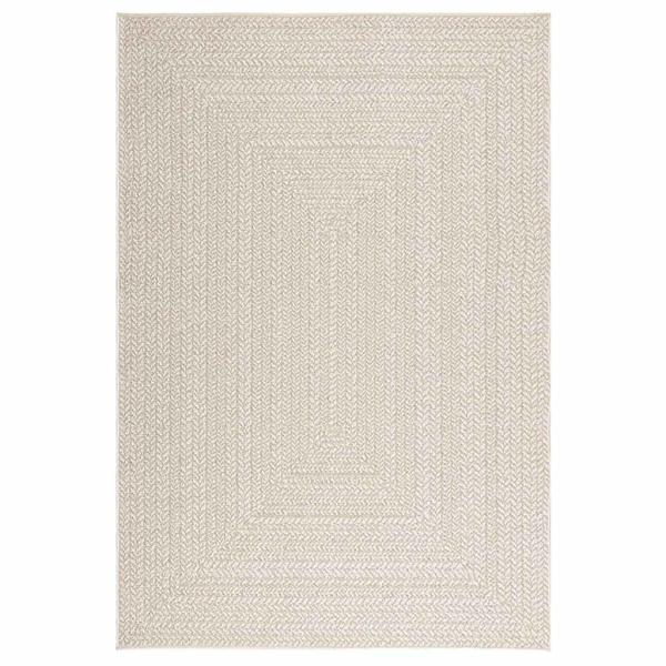 Teppich ZIZUR Creme 140x200 cm Jute-Optik Indoor und Outdoor