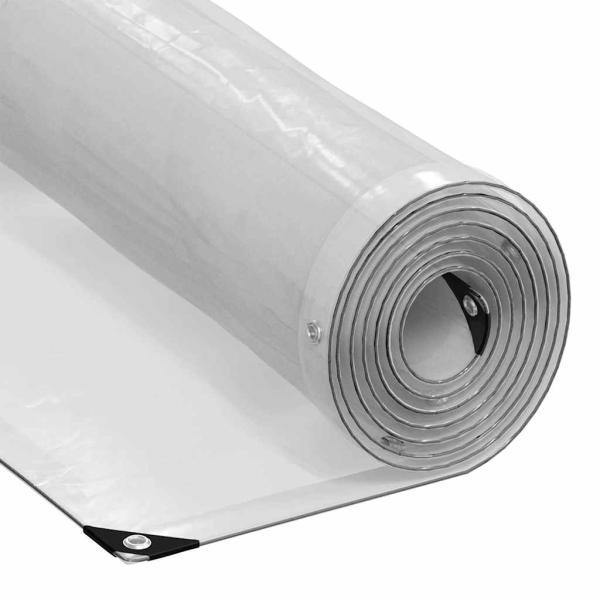 ARDEBO.de - Transparente Plane mit Ösen 4x8 m Polyethylen