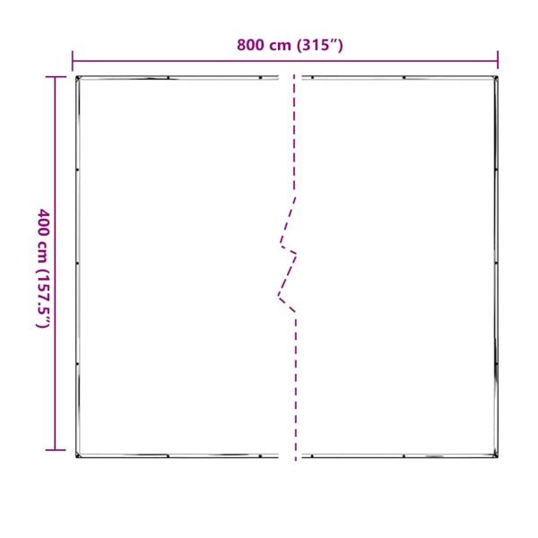 Transparente Plane mit Ösen 4x8 m Polyethylen