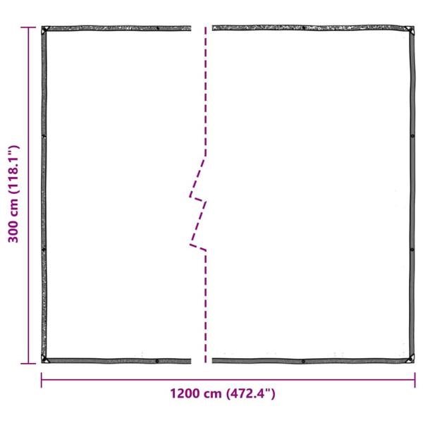 Transparente Plane mit Ösen 3x12 m Polyethylen
