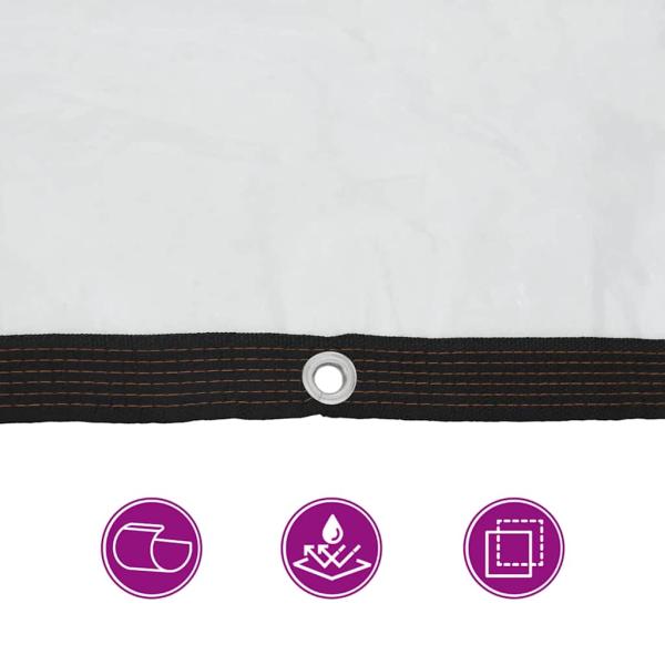 Transparente Plane mit Ösen 8x8 m Polyethylen