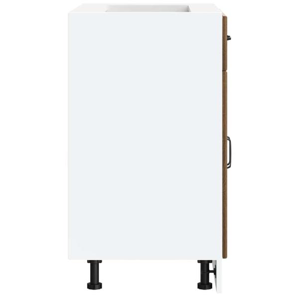 Küchen-Unterschrank Lucca Braun Eichen-Optik Holzwerkstoff