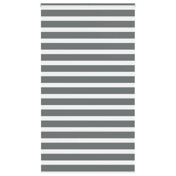 ARDEBO.de - Zebra Jalousie Dunkelgrau 130x230 cm Stoffbreite 125,9 cm