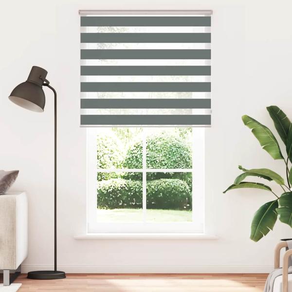 Zebra Jalousie Dunkelgrau 130x230 cm Stoffbreite 125,9 cm