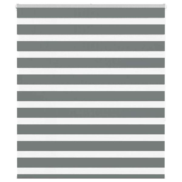 ARDEBO.de - Zebra Jalousie Dunkelgrau 130x150 cm Stoffbreite 125,9 cm