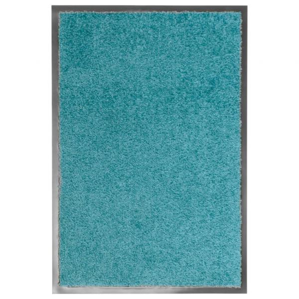 ARDEBO.de - Fußmatte Waschbar Cyan 40x60 cm