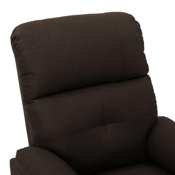 Massagesessel Elektrisch Dunkelbraun Stoff
