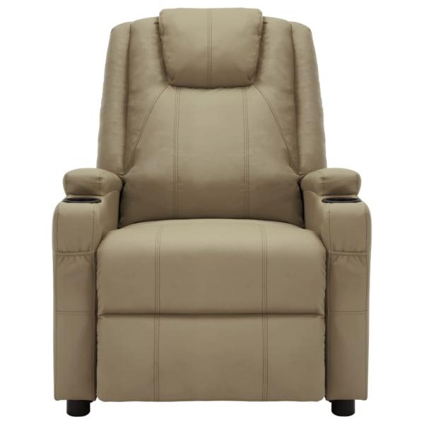 Massagesessel Elektrisch Cappuccino-Braun Kunstleder