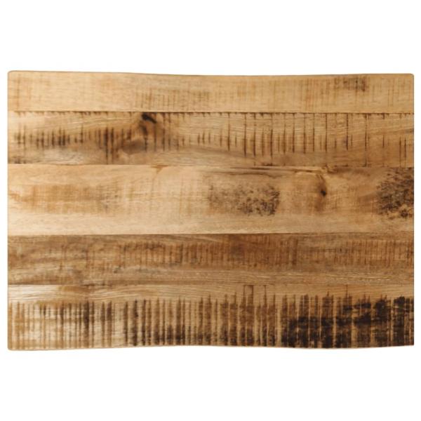 ARDEBO.de - Tischplatte mit Baumkante 70x40x2,5 cm Raues Mango Massivholz