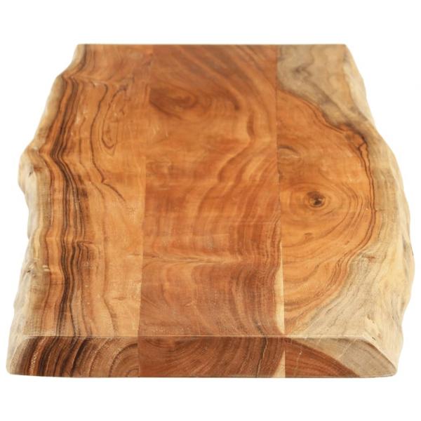Tischplatte 180x40x3,8cm Rechteckig Massivholz Akazie Baumkante