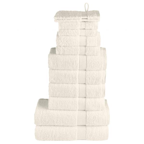 ARDEBO.de - 12 tlg. Premium-Handtuch-Set SOLUND Creme 600 g/m²
