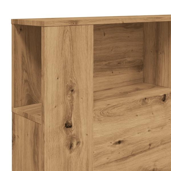 Kopfteil mit Ablagen Artisan-Eiche 180x18,5x102,5 cm