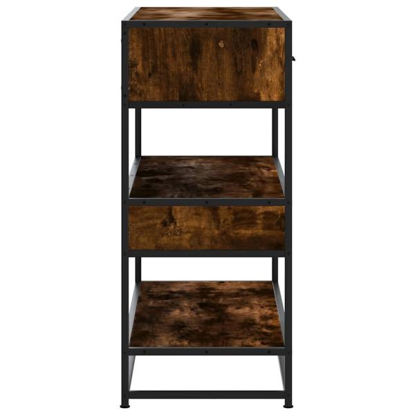 Konsolentisch Räuchereiche 90x35x80 cm Holzwerkstoff